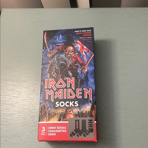 Iron Maiden Socks!! 3 Pairs, New in box!! - Picture 1 of 5
